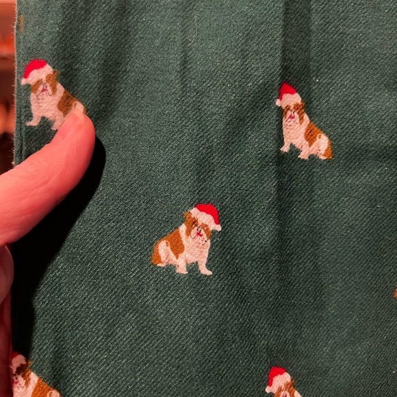 NWT Men’s Flannel Santa Bulldog PJ Pants - Picture 4 of 5